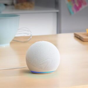 Amazon Echo Dot (newest model) - Vibrant sounding speaker, Designed for Alexa+, Great for bedrooms, dining rooms and offices, Glacier White