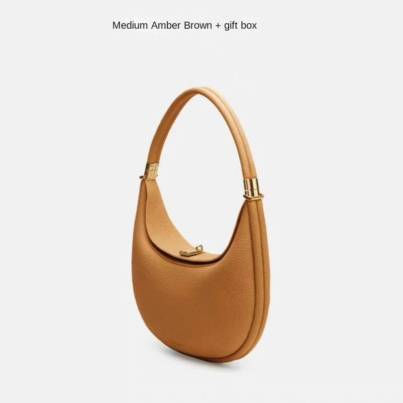 Songmont Women Shoulder Bag Crescent Soft Leather Elegant Commuter Off The Street Versatile Niche Luxury Texture Women Bag - Image 2