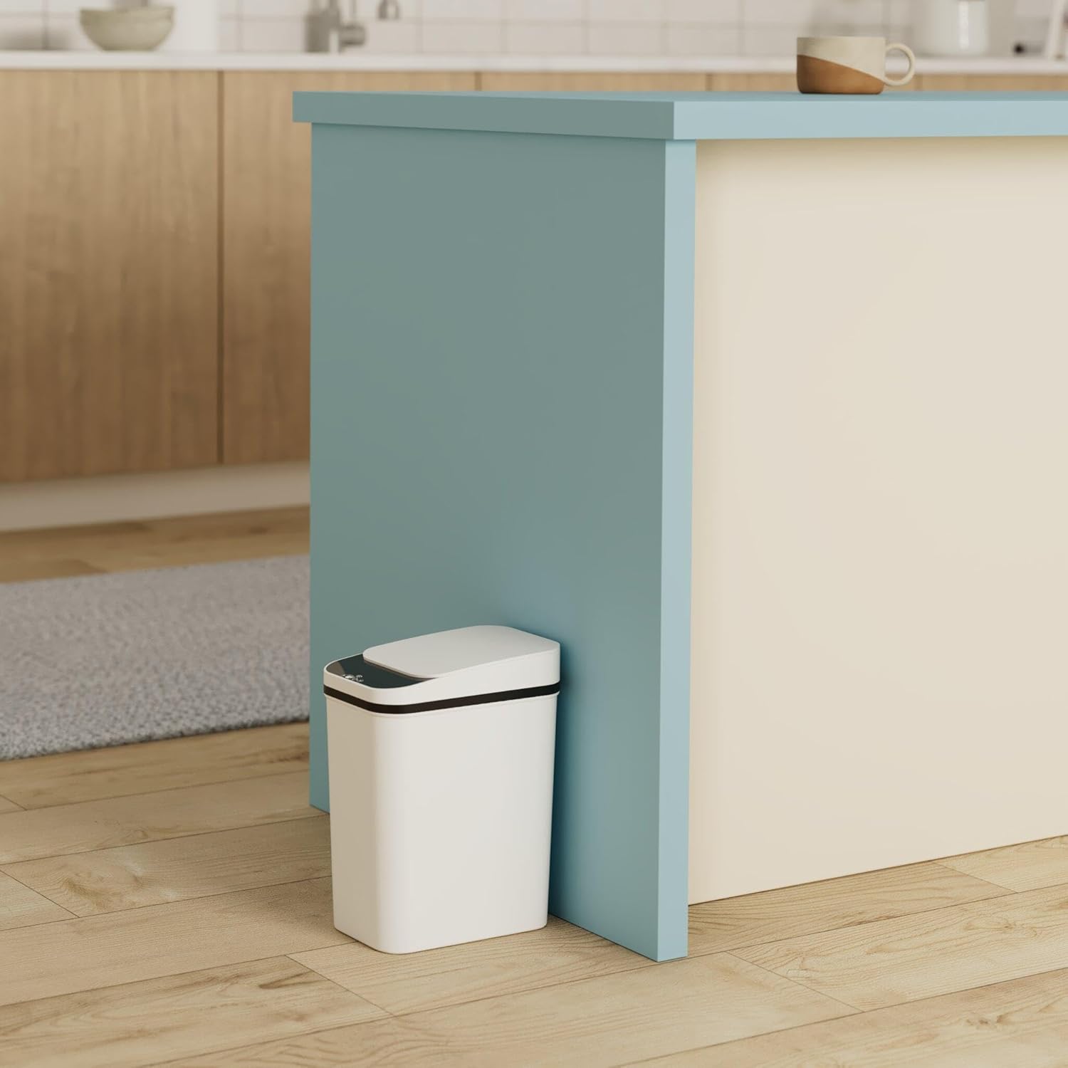 Anborry Bathroom Trash Cans with Lid 2 Pack 2.2 Gallon Touchless Automatic Motion Sensor Small Slim Garbage Can, Smart Electric Narrow Garbage Bin for Bedroom Office Kitchen (White) - Image 7